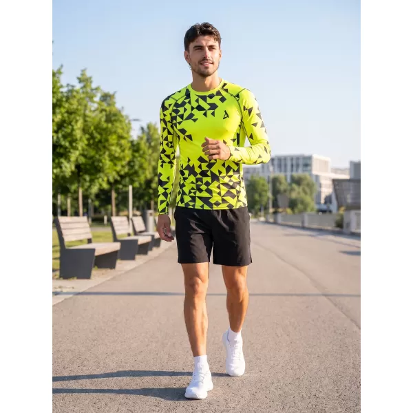  Hochwertiges funktionelles Kompressionsshirt für Herren ALTISPORT VOJ/ALM108TR03 NEONGELB 