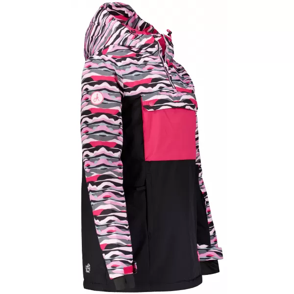  Winterjacke für Damen ALTISPORT GANICE SCHWARZ/ROSA 