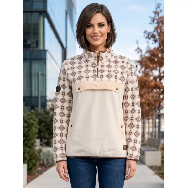  Fleece-Sweatshirt für Damen ALTISPORT GEMMY BEIGE 