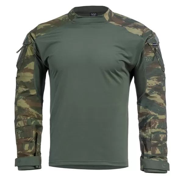  T-Shirt PENTAGON WOLF COMBAT SHIRT CAMO K02025 GRAUES TARNMUSTER 