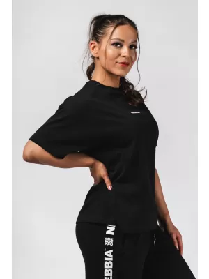 Übergroßes T-Shirt RESET 491 SCHWARZ Nebbia