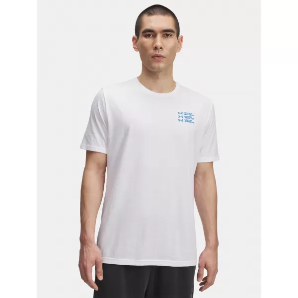  Herren-T-Shirt UNDER ARMOUR UA TRIPLE STACK LC LOGO SS WEIß 