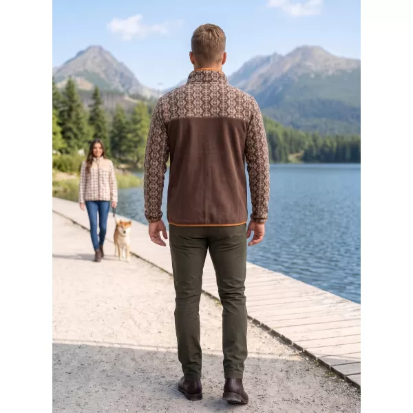  Fleece-Sweatshirt für Herren ALTISPORT GAMEL BRAUN 