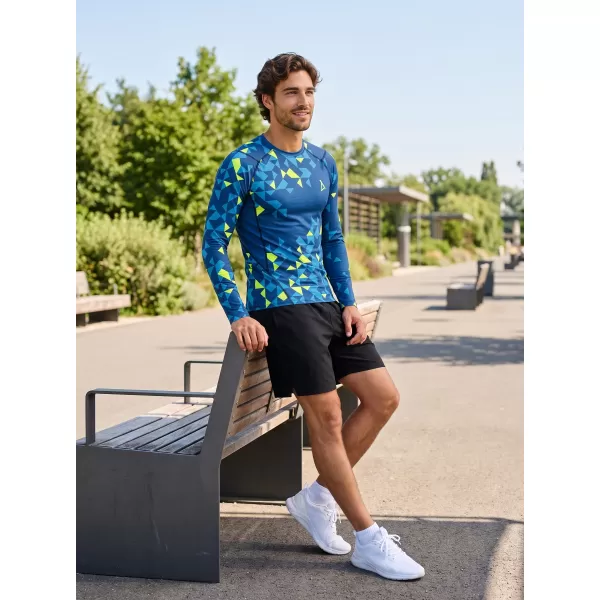  Hochwertiges funktionelles Kompressionsshirt für Herren ALTISPORT VOJ/ALM108TR03 MARINE-NEONGELB 