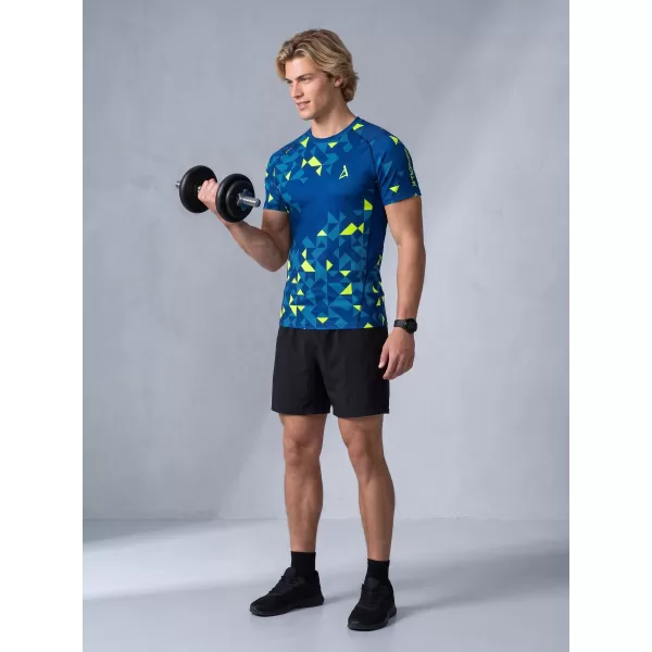  Funktionelle Kompression von Männern t -Shirt Premium ALTISPORT VOJ/ALM108TR04 NAVY-NEON YELLOW 