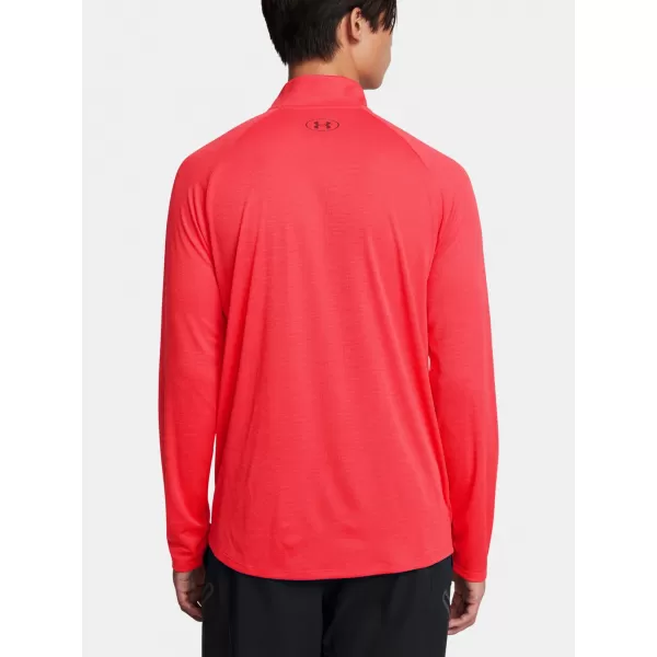  Herren-T-Shirt UNDER ARMOUR UA TECH TEXTURED 1/2 ZIP ROT 