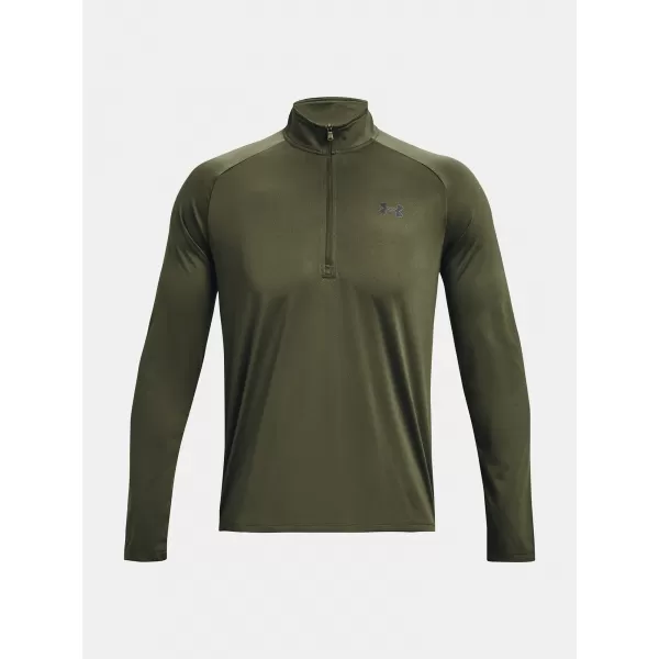  Herren-T-Shirt UNDER ARMOUR UA TECH 2.0 1/2 ZIP 1328495-392 GRÜN 