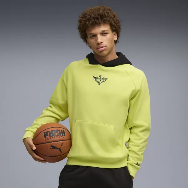  Herren-Sweatshirt PUMA MELO ALWAYZ ON 1 HOODIE 63075205 ZITRONENSORBET 