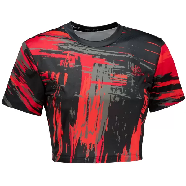  Premium-Crop-Top für Damen ALTISPORT VOJ/ALW010TR07 ČERNOČERVENÁ SCHWARZ UND ROT 