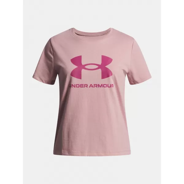  Mädchen-T-Shirt UNDER ARMOUR UA BIG LOGO SS ROSA 