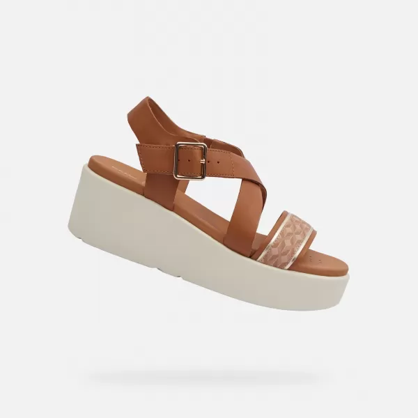  Damensandalen GEOX XAND 2.2S HELLBRAUN 