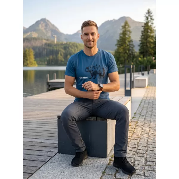  Herren t -Shirt mit kurzen Ärmeln ALTISPORT ALM193129 DENIM 