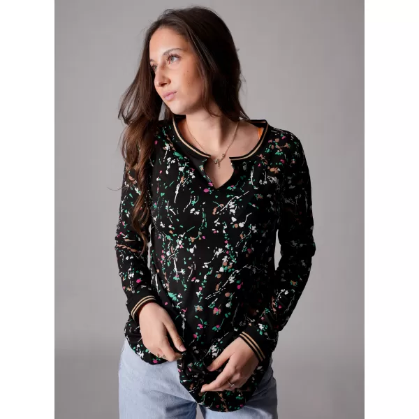  Langes T-Shirt für Damen ALTISPORT GUSSIE SCHWARZ 
