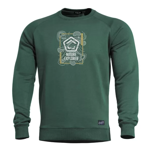  Sweatshirt PENTAGON HAWK SWEATER NATURE EXPLORER K09019 SPRINGBOCK GRÜN 