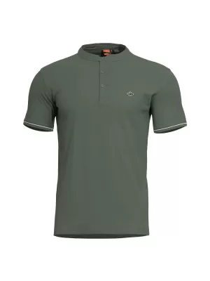 T-Shirt PENTAGON LEVANTES HENLEY T-SHIRT STRIPES K09025 TARNGRÜN