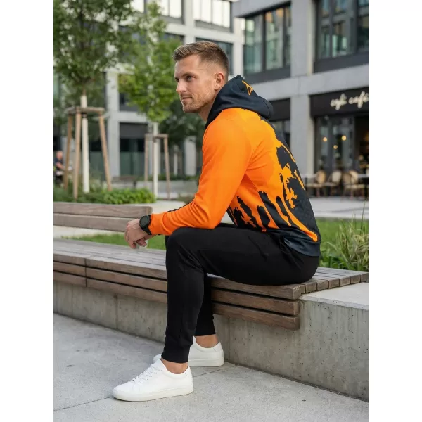  Funktionaler Sweatshirt -Premium von Männern ALTISPORT VOJ/ALM112MI01 SCHWARZFLUO ORANGE 