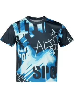 Funktionaler t -Shirt -Prämie von Kindern ALTISPORT VOJ/ALK076TR01 BLAU -BLACK