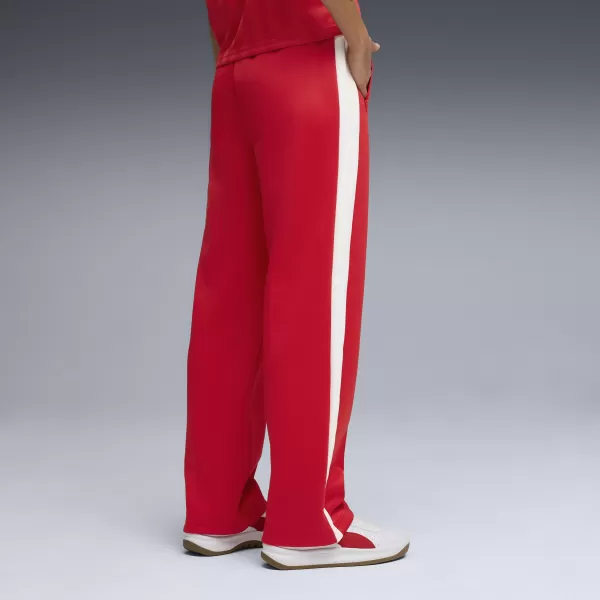  Damen-Jogginghose PUMA T7 ALWAYS ON STRAIGHT TRACK PANTS OP 62979711 FÜR ALLE ZEITEN ROT 
