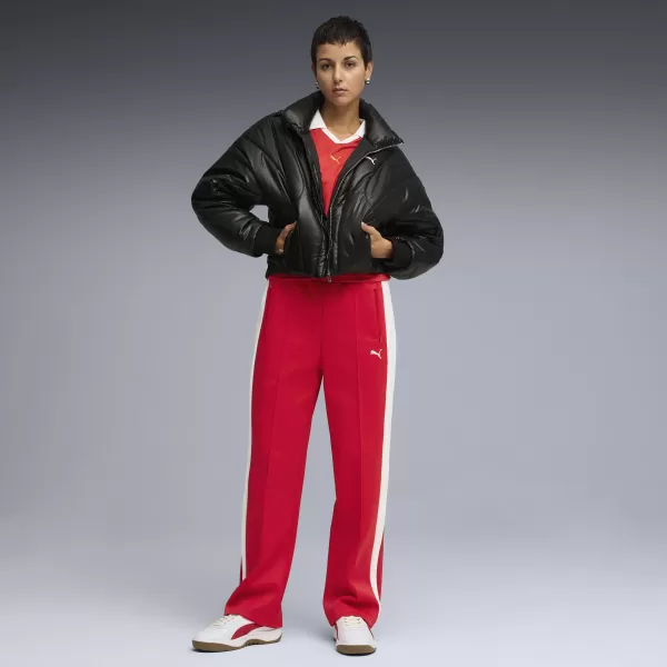  Damen-Jogginghose PUMA T7 ALWAYS ON STRAIGHT TRACK PANTS OP 62979711 FÜR ALLE ZEITEN ROT 
