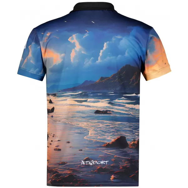  Herren-Funktions-T-Shirt mit Premium-Kragen ALTISPORT VOJ/ALM116TR05 BANK 