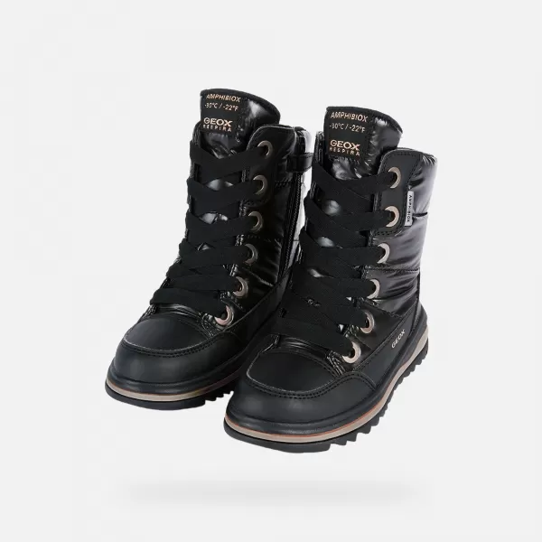  Winterstiefel für Mädchen GEOX ADELHIDE AB J16EWA0LVBCC9999 SCHWARZ 