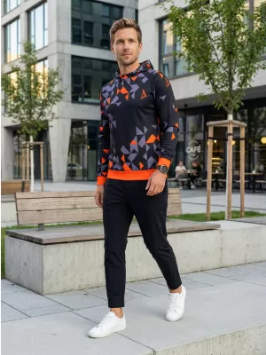 Hochwertiges Funktions-Sweatshirt für Herren ALTISPORT VOJ/ALM108MI01 SCHWARZ-ORANGE