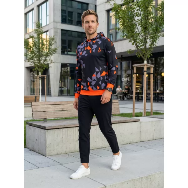  Hochwertiges Funktions-Sweatshirt für Herren ALTISPORT VOJ/ALM108MI01 SCHWARZ-ORANGE 