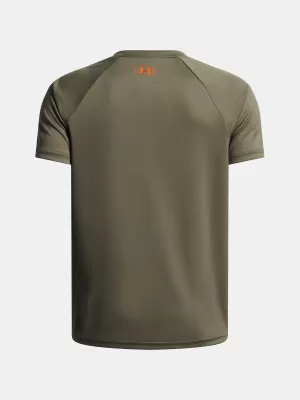 T-Shirt für Jungen UNDER ARMOUR UA TECH SPLIT WORDMARK SS 1383010-390 GRÜN