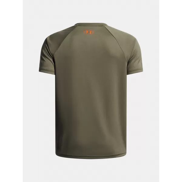  T-Shirt für Jungen UNDER ARMOUR UA TECH SPLIT WORDMARK SS 1383010-390 GRÜN 