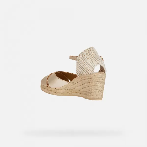  Damensandalen GEOX GELSA LOW GOLDEN 