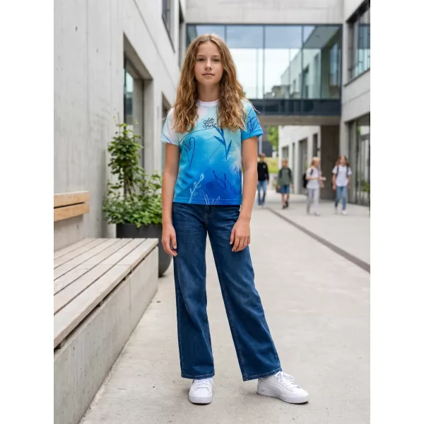 Funktionaler t -Shirt -Prämie von Kindern ALTISPORT VOJ/ALK083TR01 WEIß -BLAU 