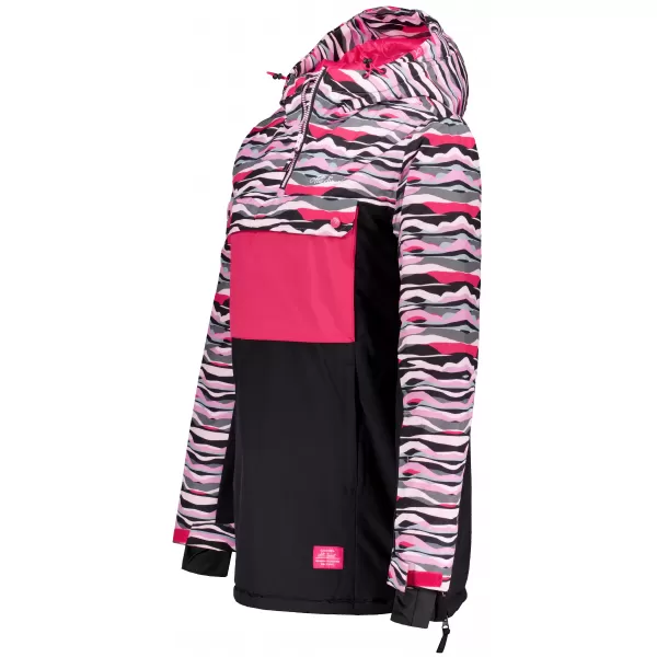  Winterjacke für Damen ALTISPORT GANICE SCHWARZ/ROSA 