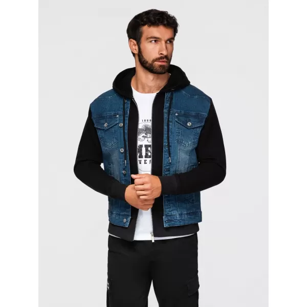  Jacke OMBRE OM-JADJ-0220 BLAU UND SCHWARZ 