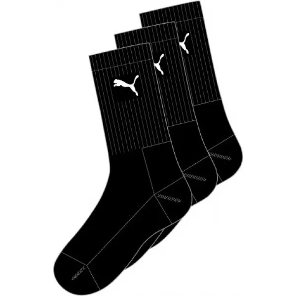  Herrensocken PUMA CREW SOCK 3P 88035501 SCHWARZ 