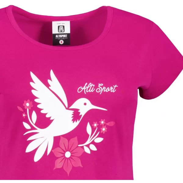  Frauen t -Shirt mit kurzen Ärmeln ALTISPORT ALW192122 FUCHSIA ROT 