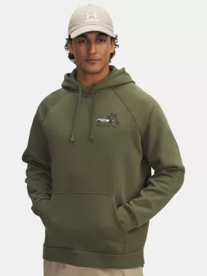 Herren-Sweatshirt UNDER ARMOUR UA RIVAL FLEECE HBR LOGO HD 6003955-390 GRÜN