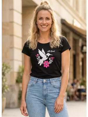 Frauen t -Shirt mit kurzen Ärmeln ALTISPORT ALW192122 SCHWARZ