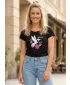 Frauen t -Shirt mit kurzen Ärmeln ALTISPORT ALW192122 SCHWARZ