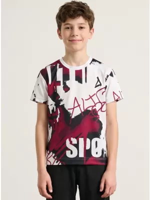 Funktionaler t -Shirt -Prämie von Kindern ALTISPORT VOJ/ALK076TR01 WEIß/WEIN