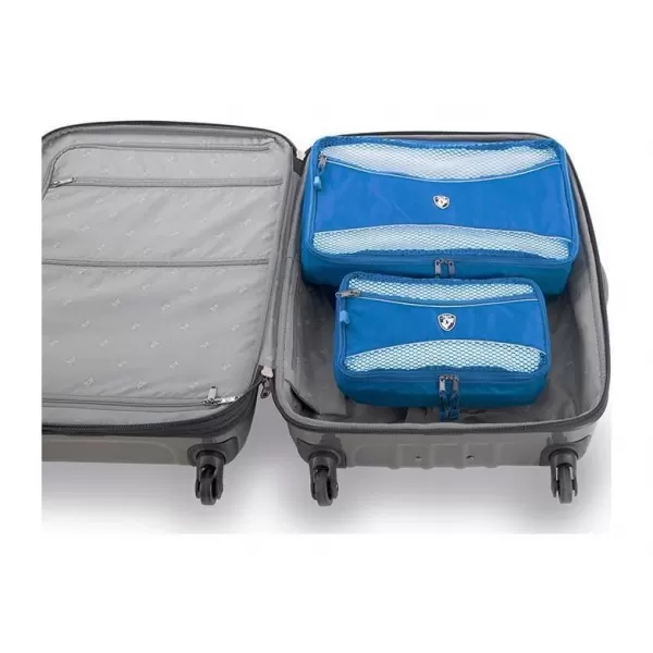 Satz von Organisatoren HEYS ECO PACKING CUBE 5PC SET II BLAU 