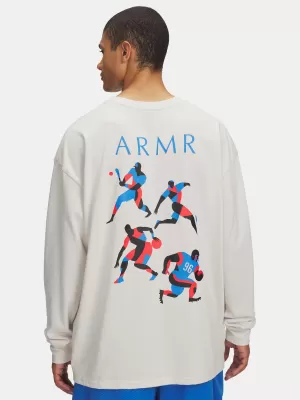 Herren-T-Shirt UNDER ARMOUR UA HWT MODERN SPORT OS LS 6004885-110 WEIß