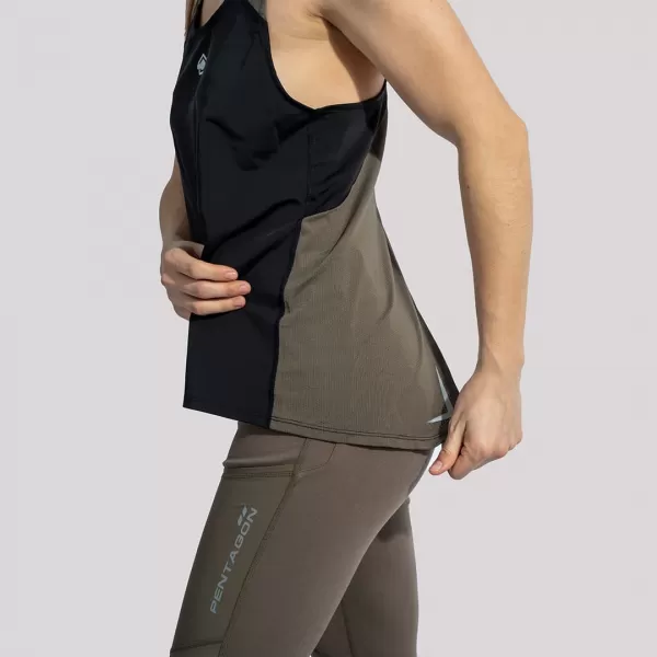  Damen-T-Shirt PENTAGON ARIA WOMENS TANK TOP OFF K09046 BRAUN GRAU/MIX 