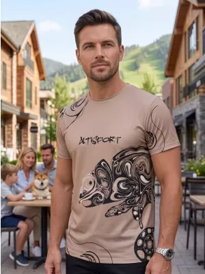 Herren Freizeithemd Premium ALTISPORT VOJ/ALM122TR06 BEIGE