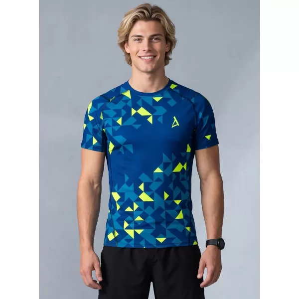  Funktionelle Kompression von Männern t -Shirt Premium ALTISPORT VOJ/ALM108TR04 NAVY-NEON YELLOW 