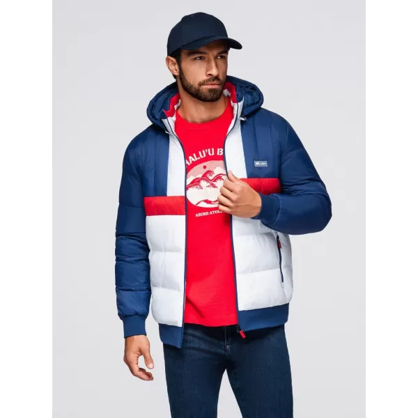  Jacke OMBRE OM-JALP-0296 BLAU UND WEIß 