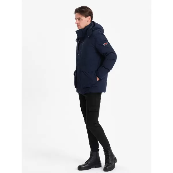  Herren-Winterjacke OMBRE OM-JAHP-0306 MARINEBLAU 