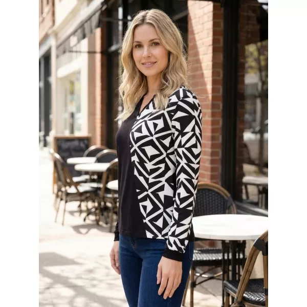  Damen-T-Shirt KIXMI VIVIANE SCHWARZ/WEIß 