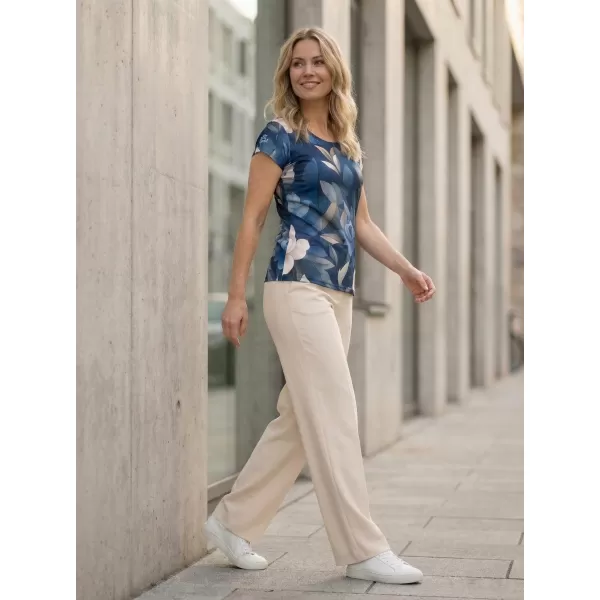  Damen Freizeitshirt Premium ALTISPORT VOJ/ALW097TR06 BLAUE BLUMEN 
