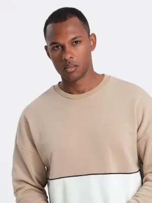 Herren-Sweatshirt OMBRE B1673 BEIGE