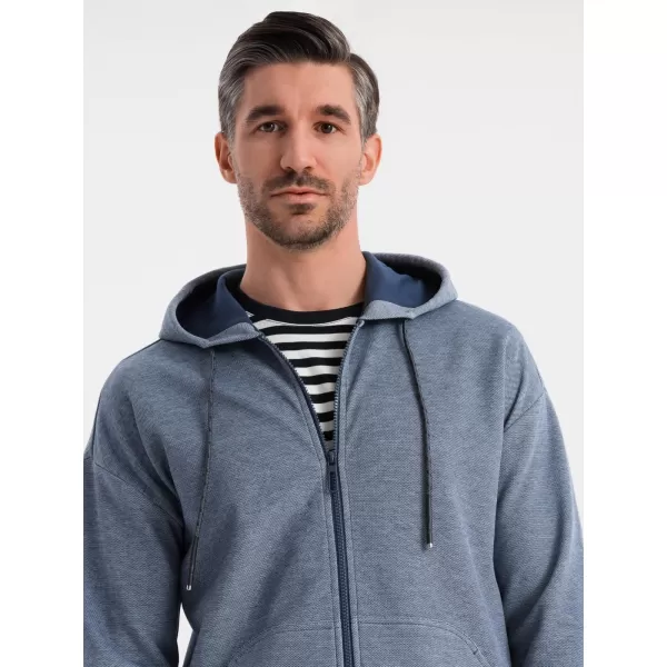  Herren -Sweatshirt OMBRE BLACK OM-SSZP-0210 MARINEBLAU 